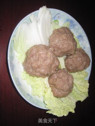 清蒸狮子头的做法步骤：10