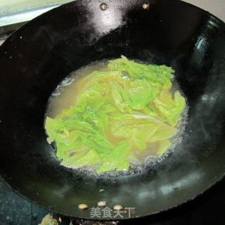 高汤白菜煮粉的做法步骤：4