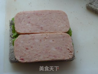 蔬菜午餐肉三明治的做法步骤：7