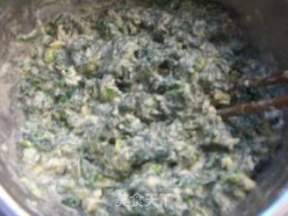 酱香艾草荠菜煎饼的做法步骤：5