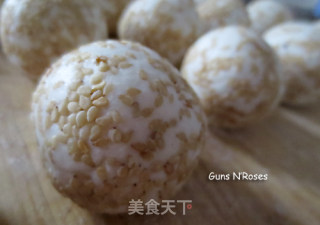 春游小吃：豆沙麻团的做法步骤：7
