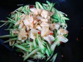 泡菜炒西葫芦的做法步骤：7