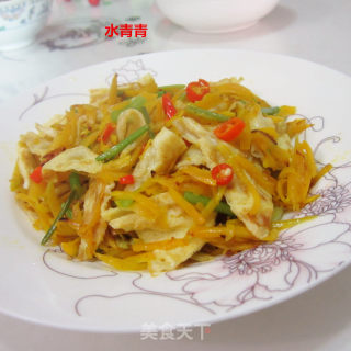 蛋皮南瓜丝的做法步骤：10