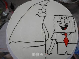 海绵宝宝和派大星蛋糕的做法步骤：10