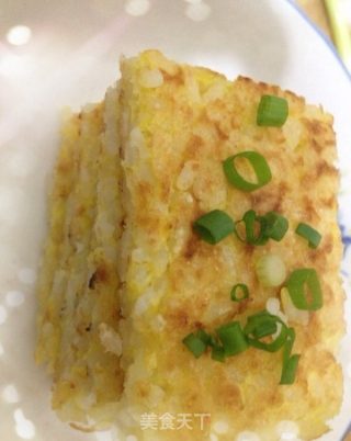 剩饭鸡蛋煎饼的做法步骤：4