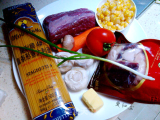 菇香牛肉意面的做法步骤：1