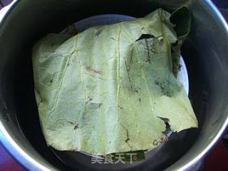 荷叶糯米蒸排骨的做法步骤：6