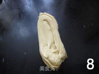 土豆家的第一个披萨----【五彩缤纷腊肠披萨】详细图解过程的做法步骤：8