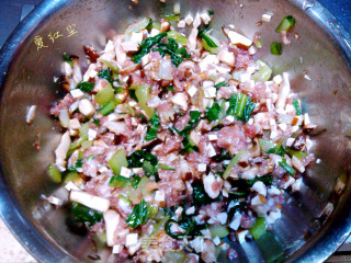 青菜香菇肉包的做法步骤：6