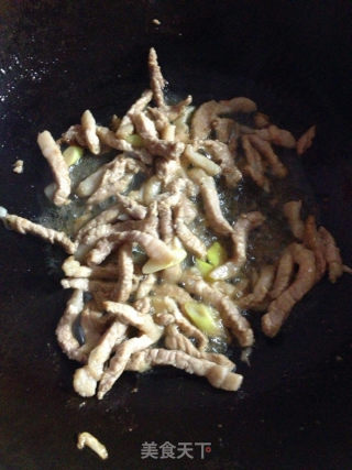 酱炒莴苣肉丝的做法步骤：4