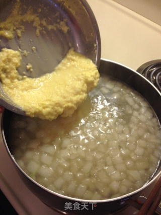鲜味玉米冬瓜羹的做法步骤：12