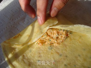 龙虾可丽饼配大豆苗莎拉和萝卜乳的做法步骤：7