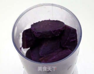 紫薯玫瑰花馒头（电饭煲版）的做法步骤：3