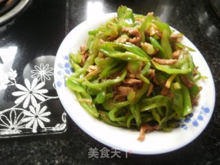 青椒炒肉丝的做法步骤：5