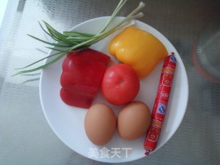 什锦煎蛋饼的做法步骤：1