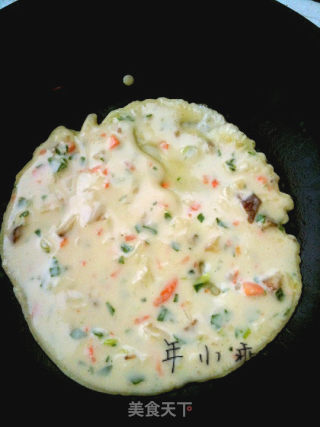 胡萝卜蔬菜鸡蛋饼的做法步骤：9