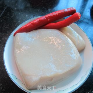 肉片蘑芋豆腐的做法步骤：1