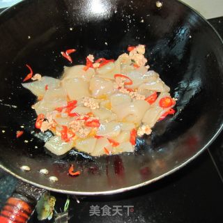 肉片蘑芋豆腐的做法步骤：6