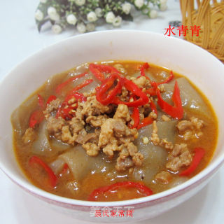 肉片蘑芋豆腐的做法步骤：9