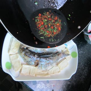 葱香豆腐蒸柴鱼的做法步骤：10