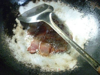 腊肉炒茼蒿的做法步骤：5