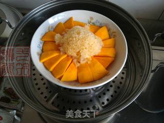 冰糖银耳蒸南瓜的做法步骤：5