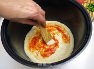 鲜虾芝士pizza（电饭煲版）的做法步骤：6