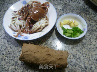 山药炒花蟹的做法步骤：1