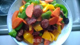 缤纷辣腊肠的做法步骤：8