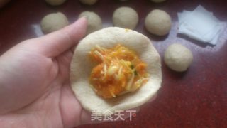全麦三丝素菜包子的做法步骤：16