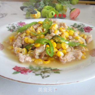 甜玉米炒肉的做法步骤：10