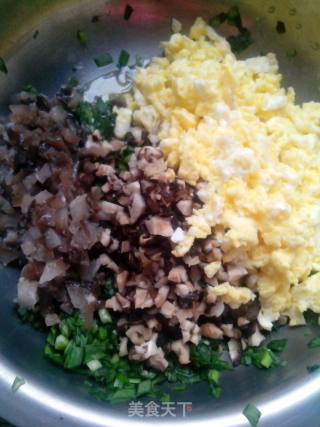 韭菜海参鸡蛋香菇饺子的做法步骤：5