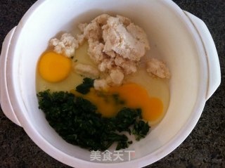 豆渣芹菜叶鸡蛋饼的做法步骤：4