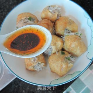 粉丝猪肉酿豆腐的做法步骤：10