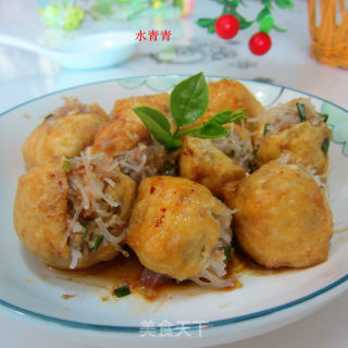 粉丝猪肉酿豆腐的做法步骤：11