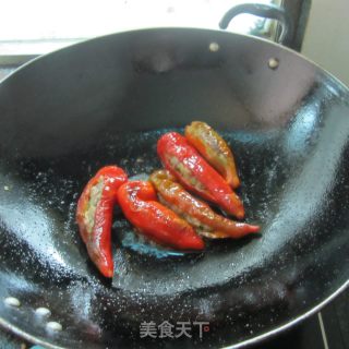 红辣椒酿肉的做法步骤：9