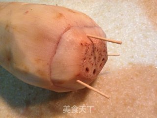桂花紫米酿糖藕的做法步骤：6