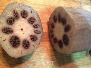 桂花紫米酿糖藕的做法步骤：8