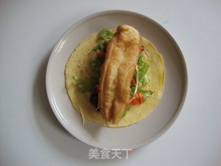 牛肉油条被蛋卷的做法步骤：8