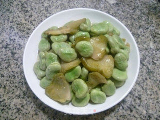 榨菜炒蚕豆的做法步骤：12
