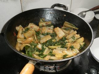 炒牛皮菜的做法步骤：9
