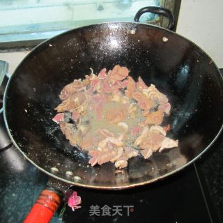 咸豆角炒鸭杂的做法步骤：3