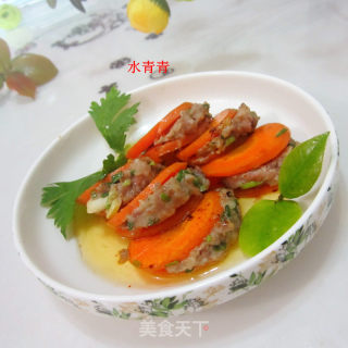 煎红萝卜酿肉的做法步骤：9
