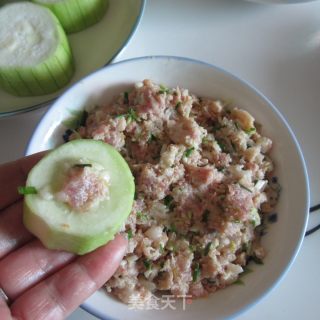 煎丝瓜酿肉的做法步骤：5