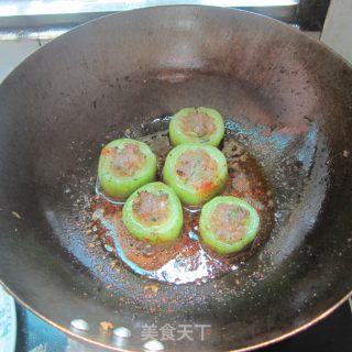 煎丝瓜酿肉的做法步骤：10