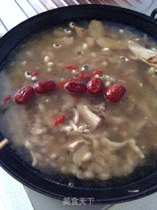 干墨鱼饭豆汤的做法步骤：10