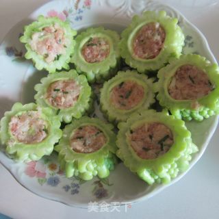 香煎苦瓜盅的做法步骤：5