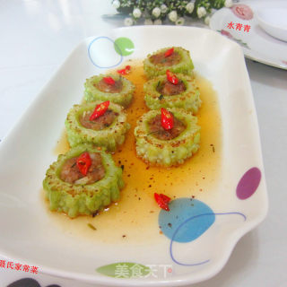香煎苦瓜盅的做法步骤：9
