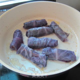 柴甘蓝包肉的做法步骤：9