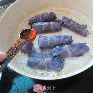 柴甘蓝包肉的做法步骤：10